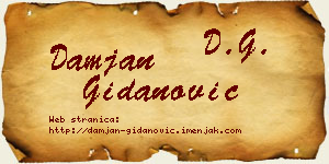 Damjan Gidanović vizit kartica